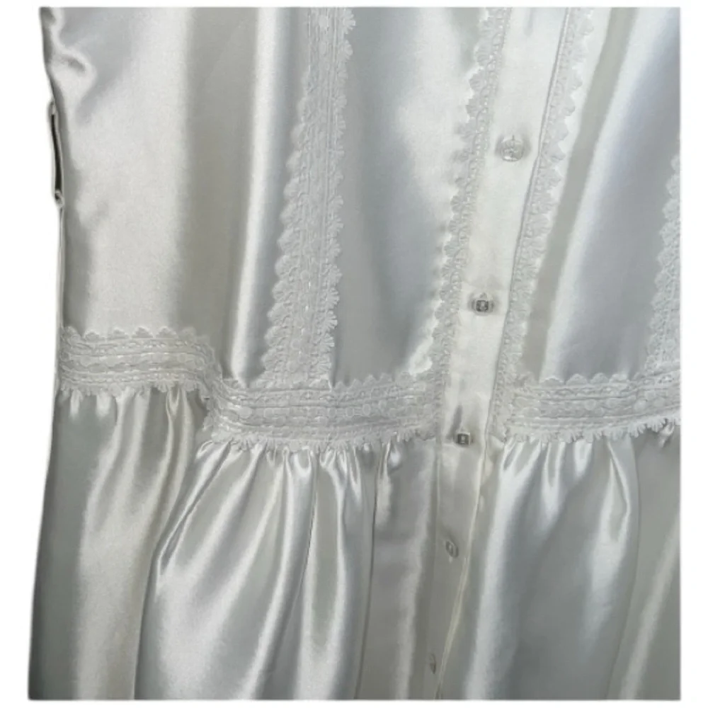 Terramina Collection Church Sunday Best Easter White Long Sleeve Dress Size 20 - Picture 5 of 9